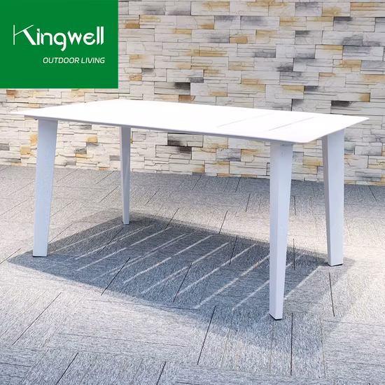 티크 식탁 고정되는 옥외 정원 안뜰 알루미늄 식당 가구